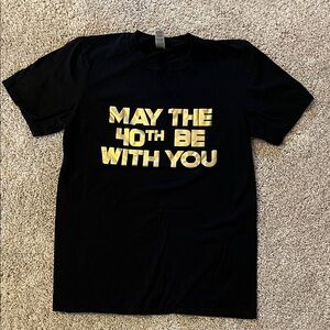Black Star Wars 40th Birthday shirt size S